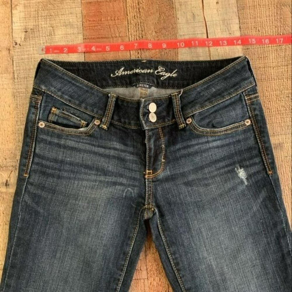 American eagle womens artist cropped straight leg denim jeans - 4 - Picture 2 of 13